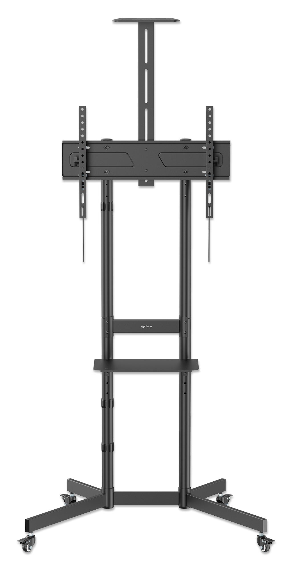 Economy Height-Adjustable Multimedia TV Cart, for 37" to 70" Displays Image 4