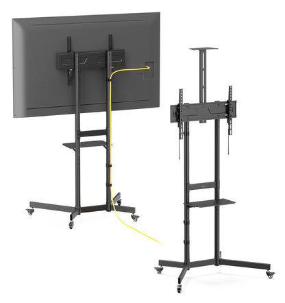 Economy Height-Adjustable Multimedia TV Cart, for 37" to 70" Displays Image 6