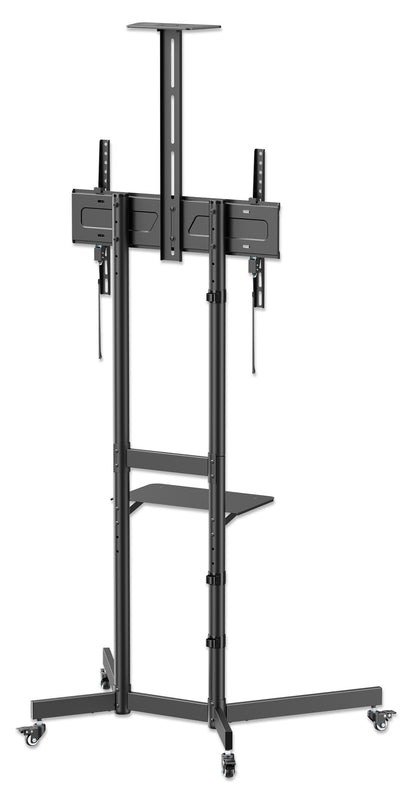 Economy Height-Adjustable Multimedia TV Cart, for 37" to 70" Displays Image 8
