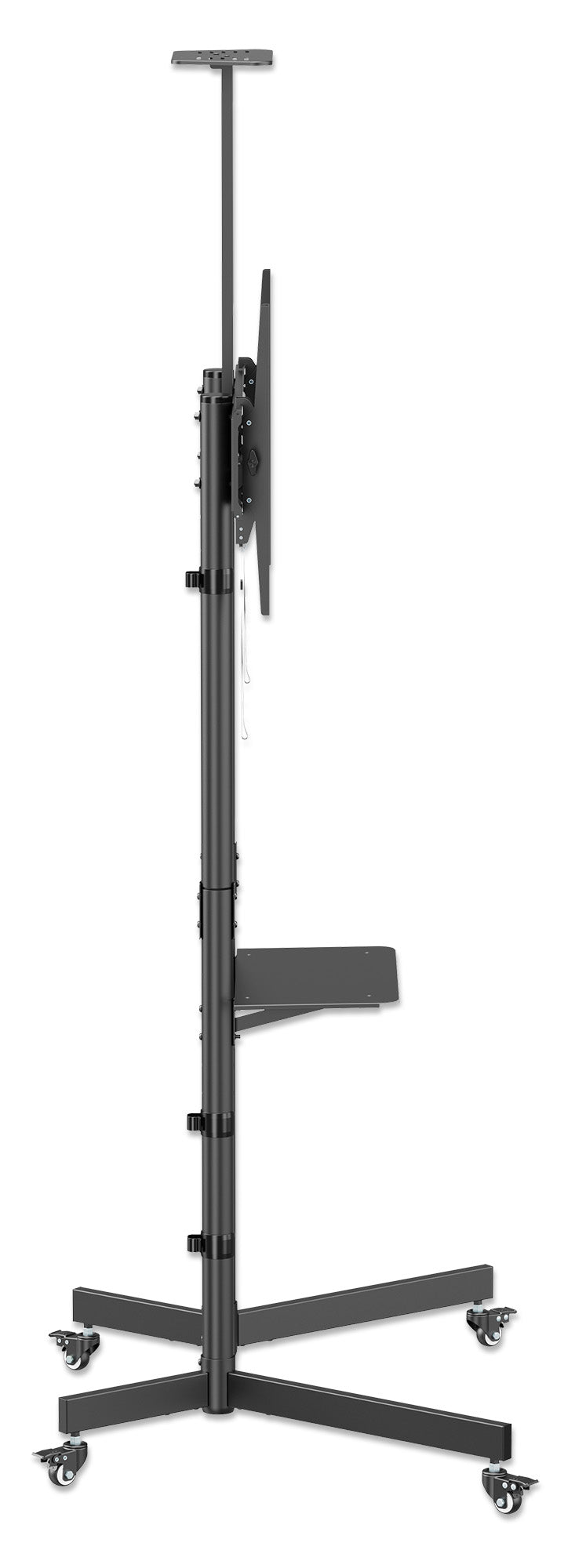 Economy Height-Adjustable Multimedia TV Cart, for 37" to 70" Displays Image 9