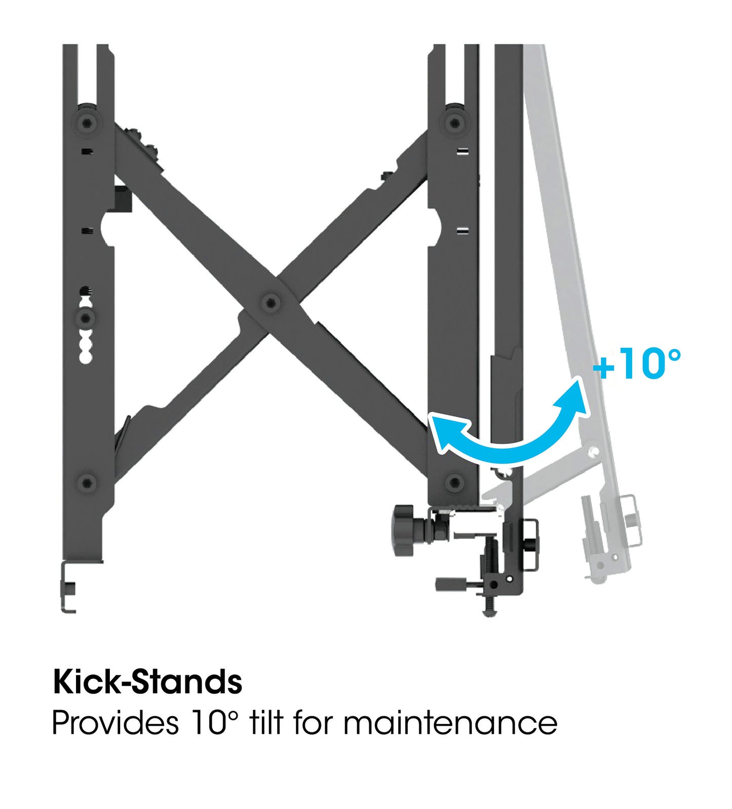 Full-Motion Video Wall Mount with Pop-Out Design, for 45" to 70" Displays Image 12