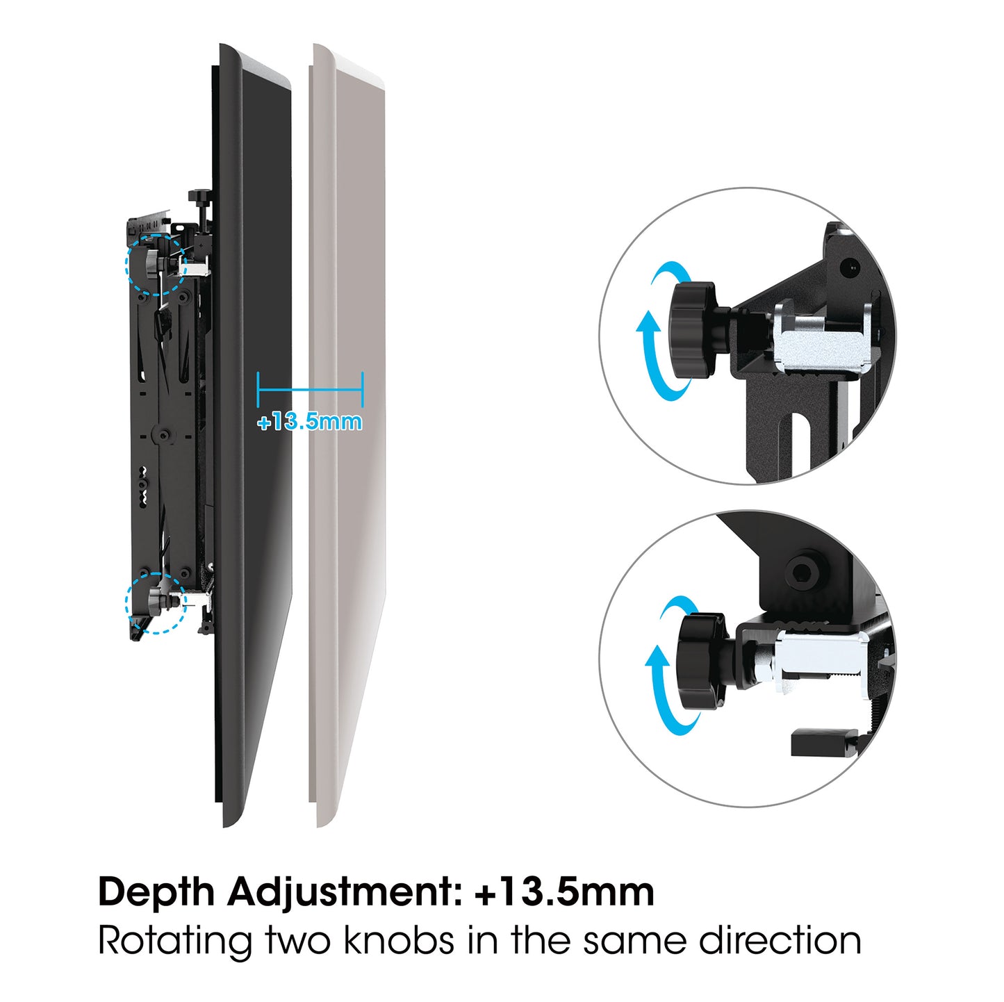 Full-Motion Video Wall Mount with Pop-Out Design, for 45" to 70" Displays Image 13