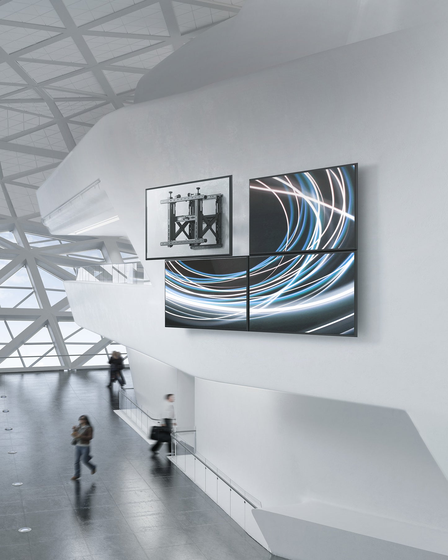 Full-Motion Video Wall Mount with Pop-Out Design, for 45" to 70" Displays Image 3