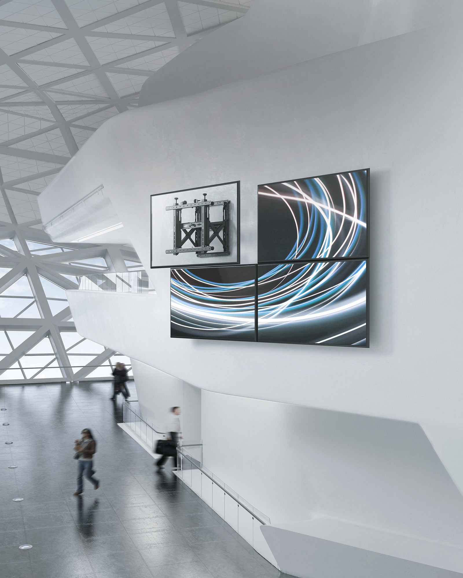 Full-Motion Video Wall Mount with Pop-Out Design, for 45" to 70" Displays Image 3