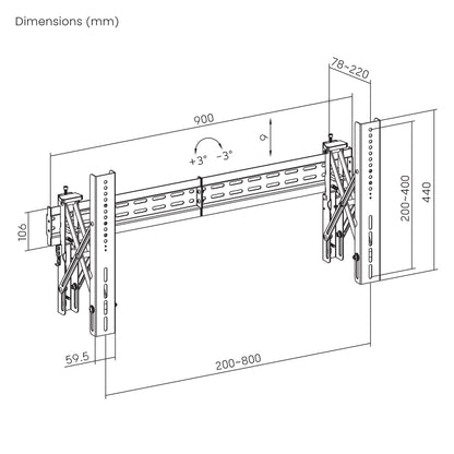 Adjustable Video Wall Mount with Pop-Out Design, for 37" to 80" Displays Image 14