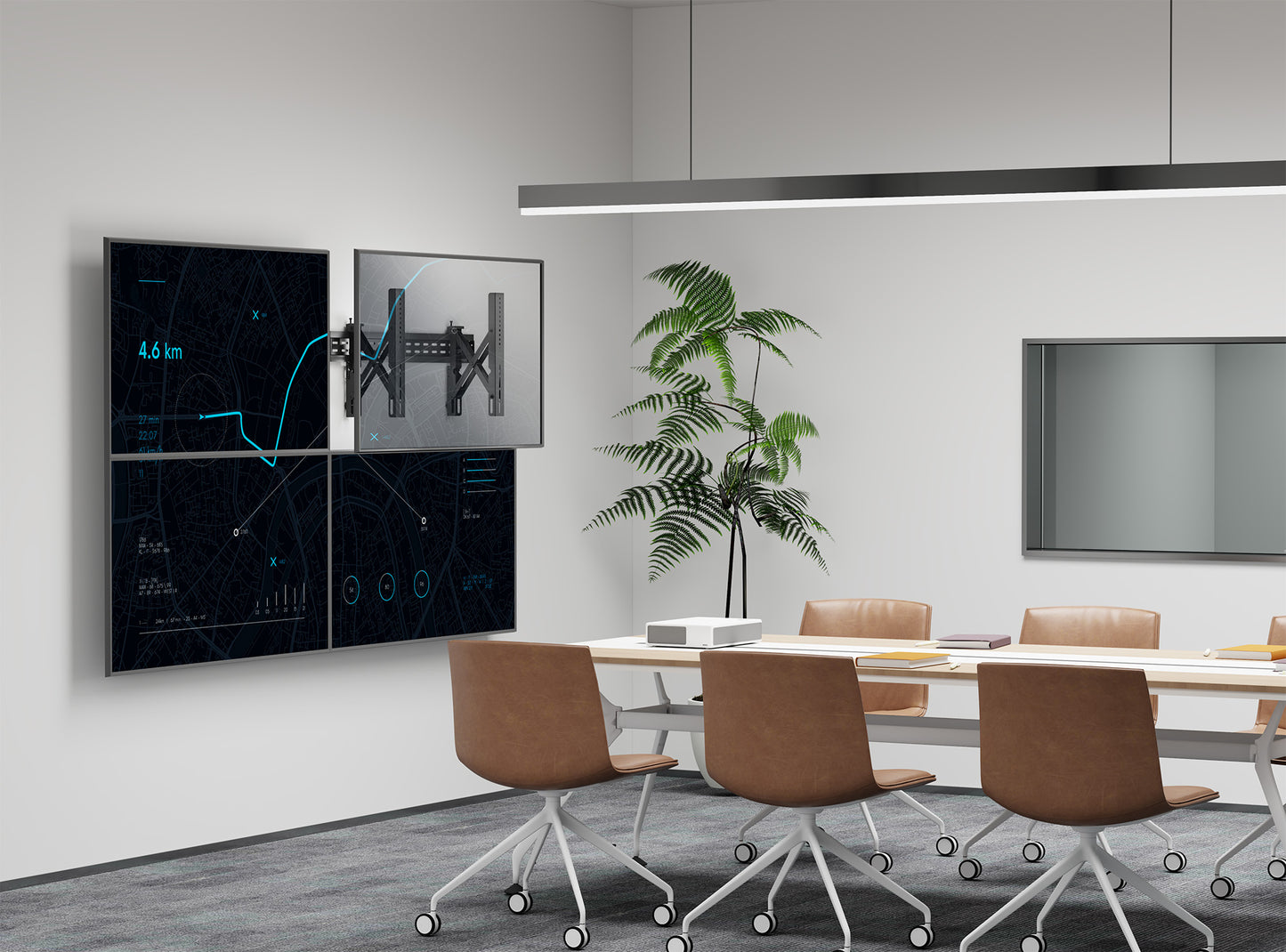 Adjustable Video Wall Mount with Pop-Out Design, for 37" to 80" Displays Image 5