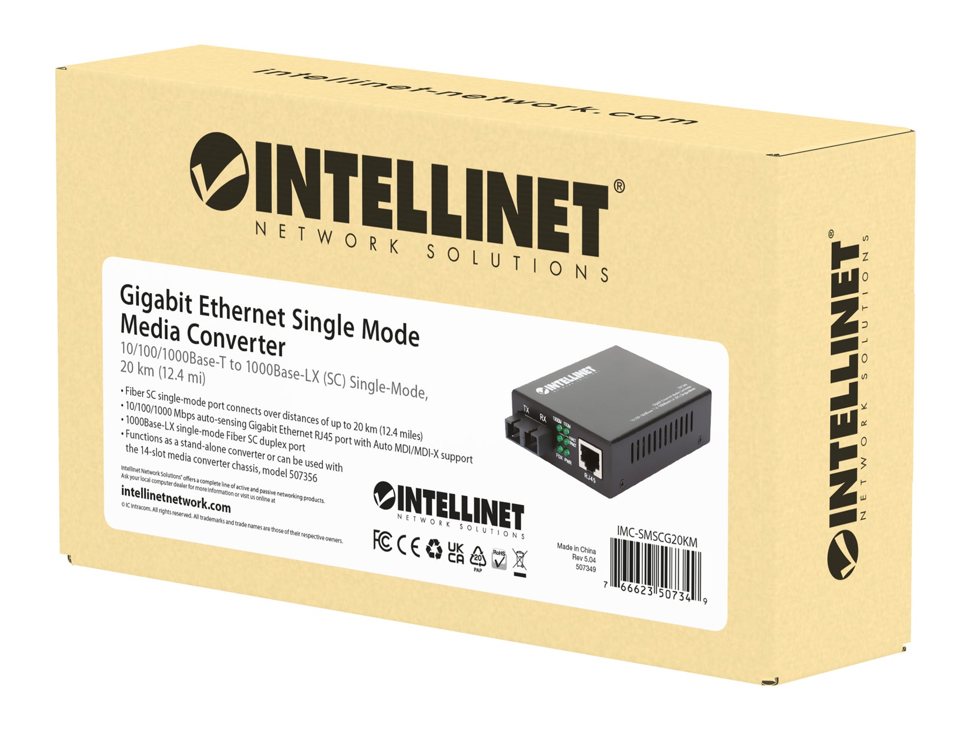 Gigabit Ethernet Single-Mode Media Converter Packaging Image 2