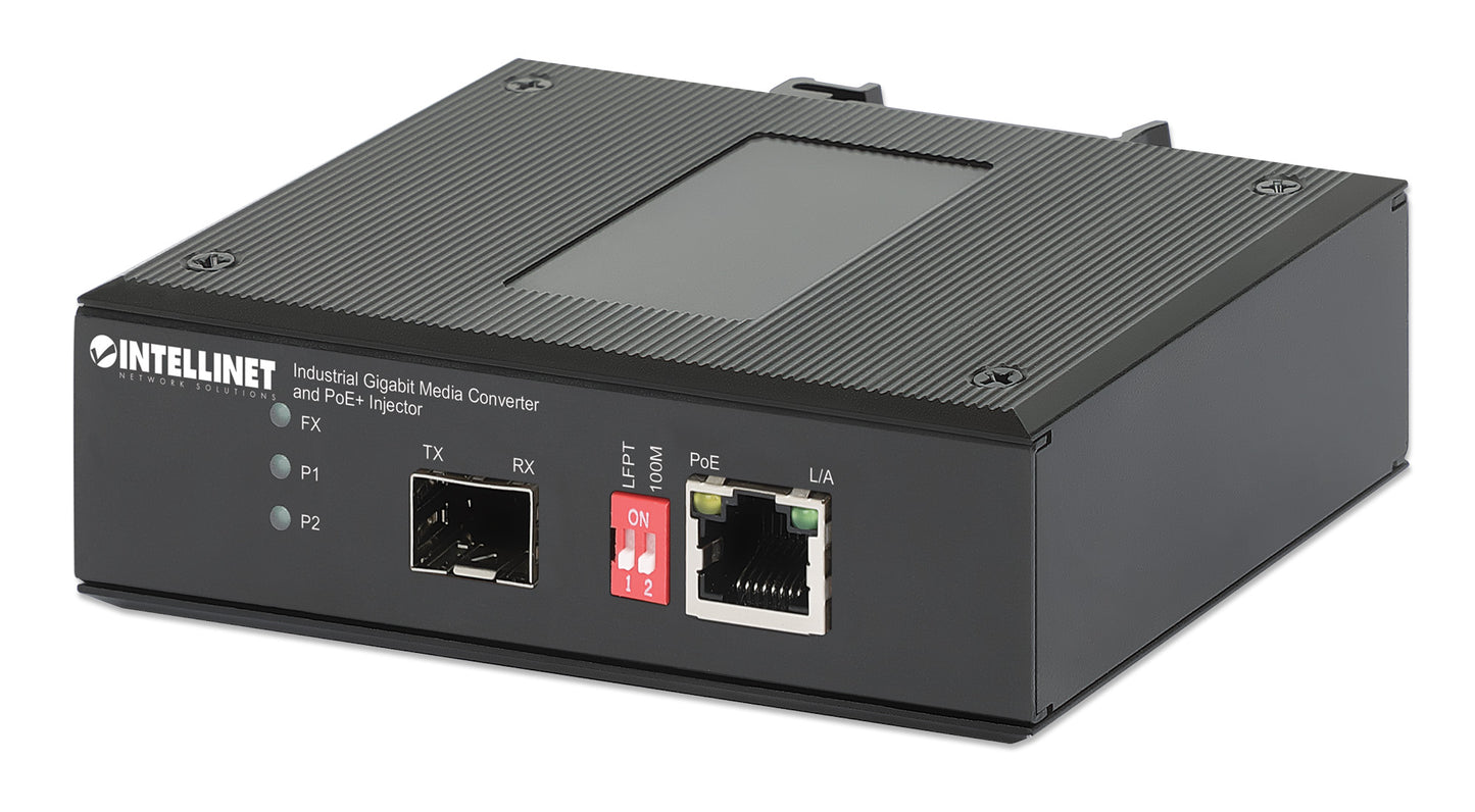 Industrial Gigabit Media Converter and PoE+ Injector 30W Image 3