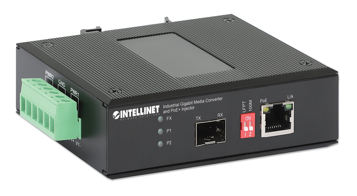 Industrial Gigabit Media Converter and PoE+ Injector 30W Image 4