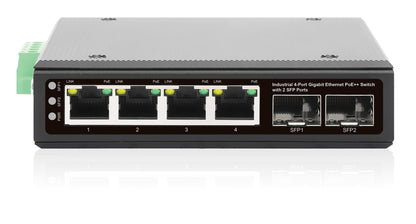 Industrial 4-Port Gigabit Ethernet PoE++ Switch with 2 SFP Ports Image 7