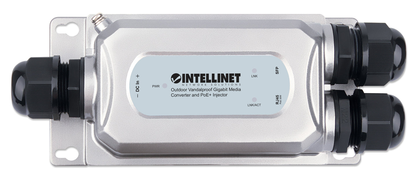 Outdoor Vandalproof Gigabit Media Converter and PoE+ Injector 30W Image 7