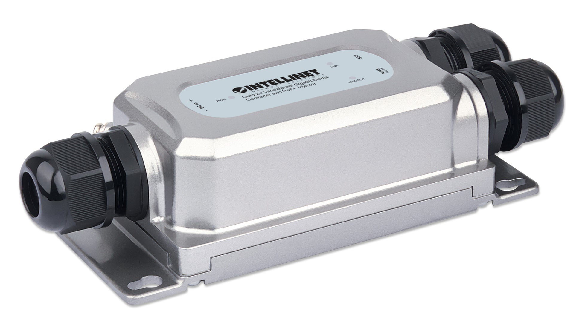 Outdoor Vandalproof Gigabit Media Converter and PoE+ Injector 30W Image 1