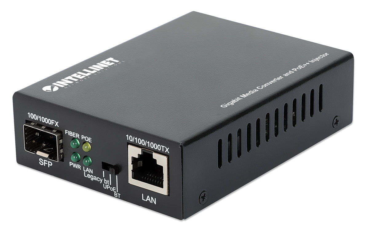 Gigabit Media Converter and PoE++ Injector 90W Image 1