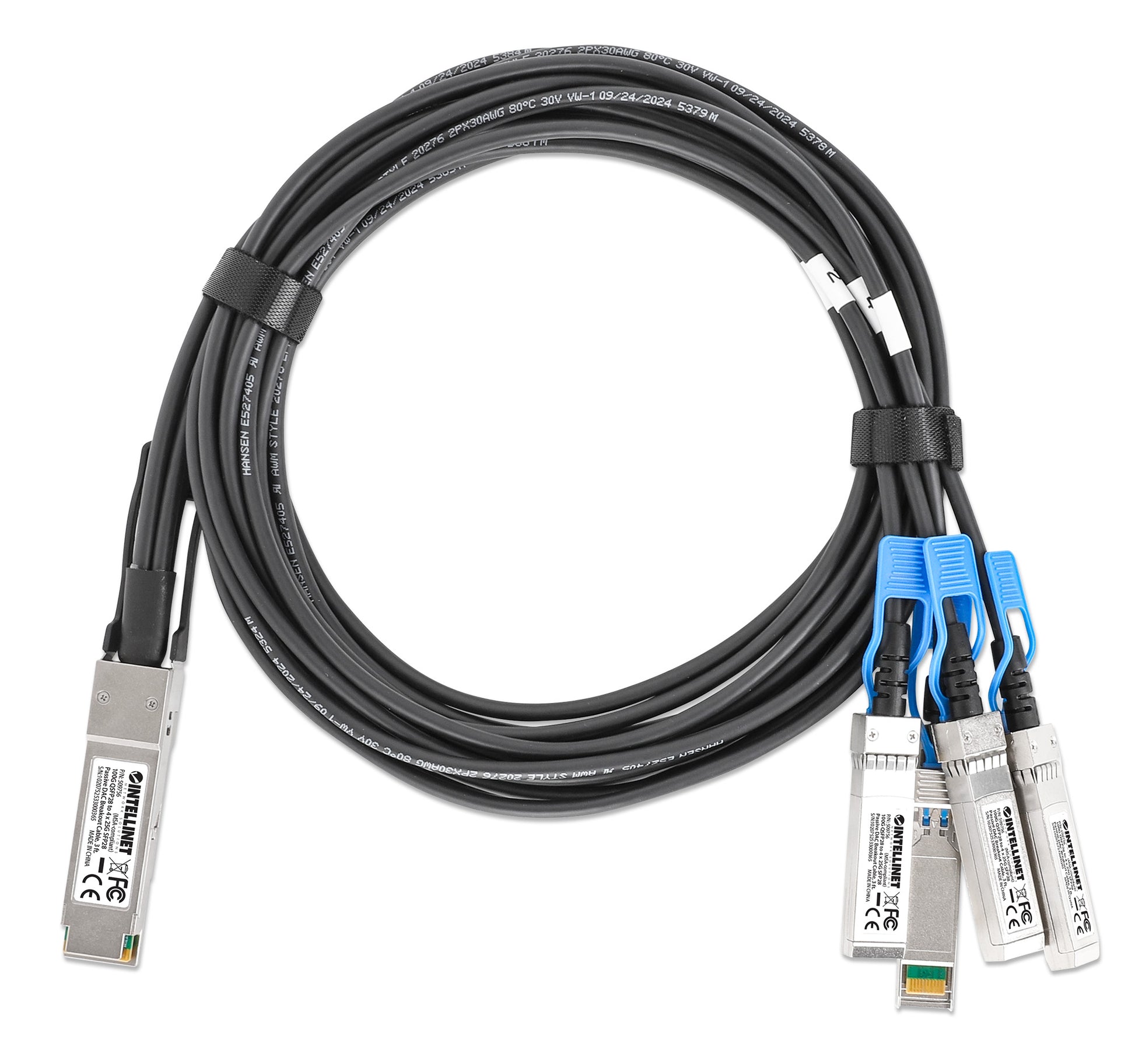 100G QSFP28 to 4 x 25G SFP28 Passive DAC Breakout Cable, 3 ft. Image 5