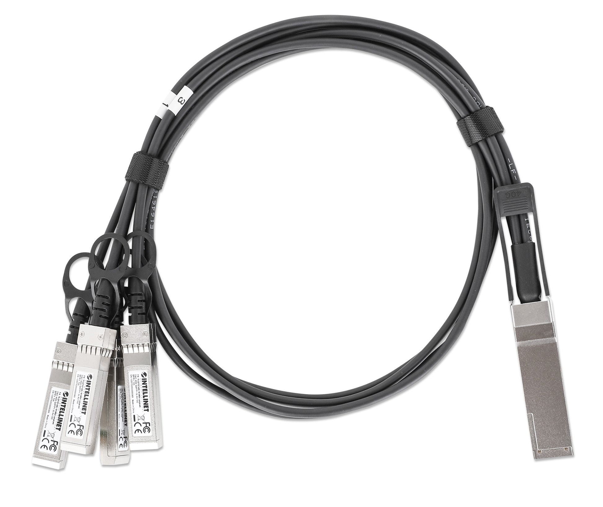 40G QSFP+ to 4 x 10G SFP+ Passive DAC Breakout Cable, 7 ft. Image 5