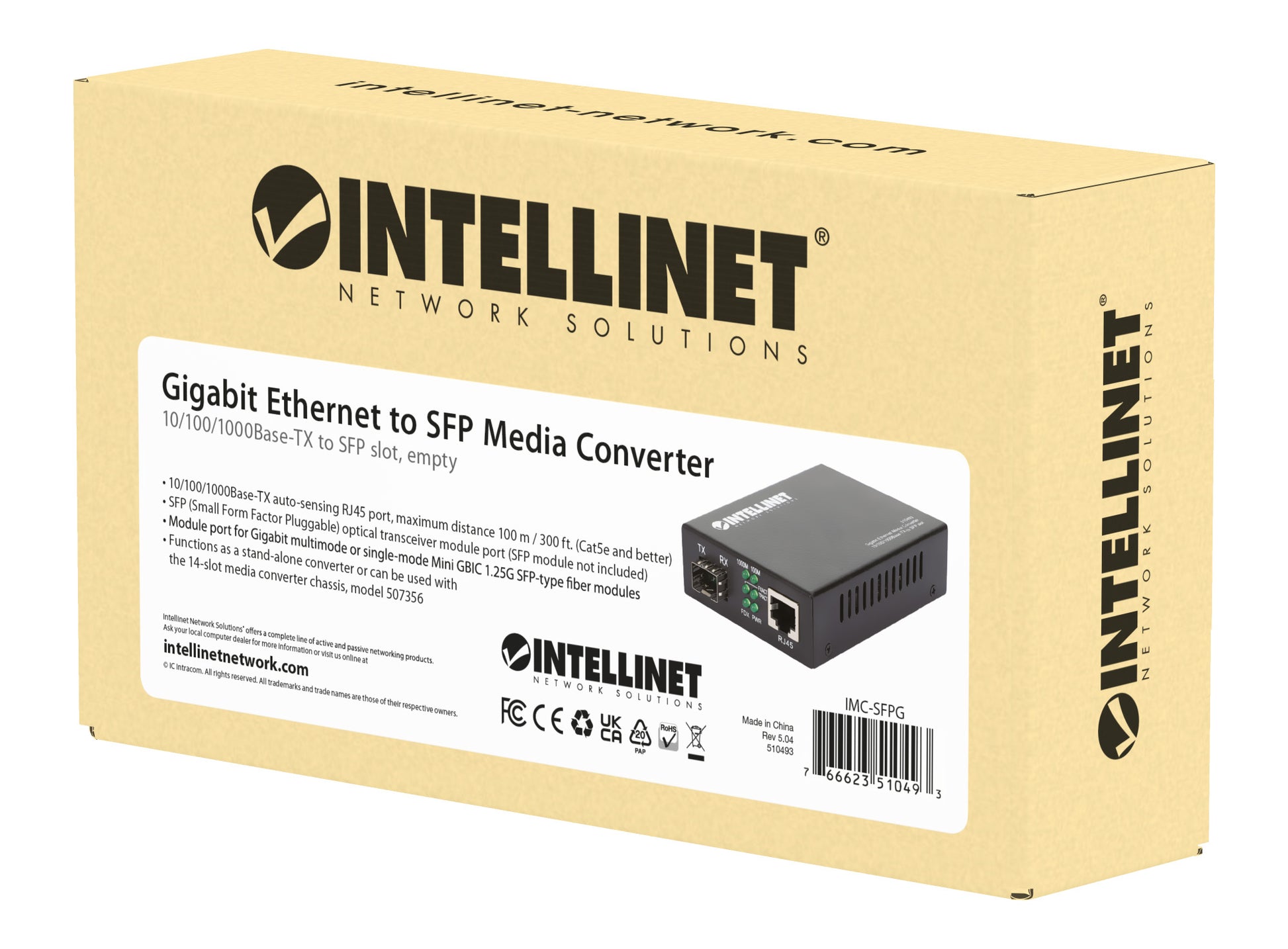 Gigabit Ethernet to SFP Media Converter Packaging Image 2