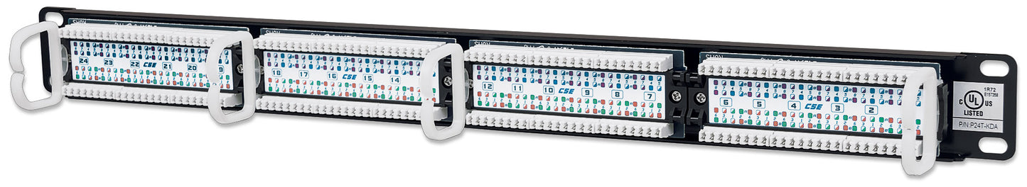 Cat5e 24-Port Patch Panel, 1U Image 3