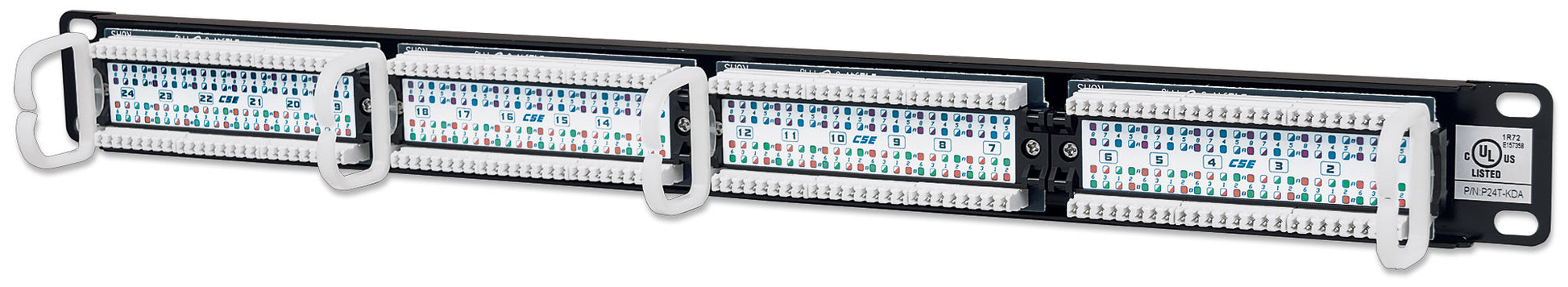 Cat5e 24-Port Patch Panel, 1U Image 3