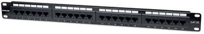Cat5e 24-Port Patch Panel, 1U Image 1