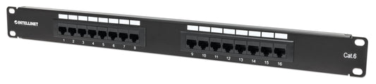 Cat6 16-Port Patch Panel, 1U Image 1