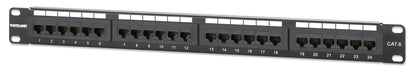 Cat6 24-Port Patch Panel, 1U Image 1