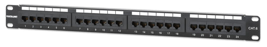Cat6 24-Port Patch Panel, 1U Image 1