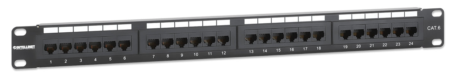 Cat6 24-Port Patch Panel, 1U Image 3