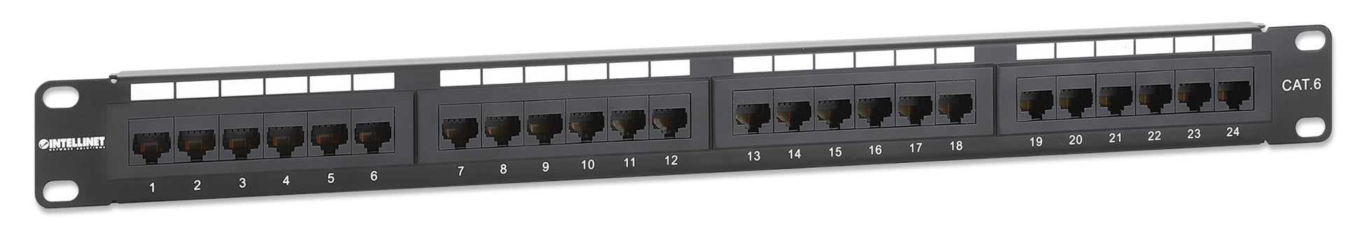 Cat6 24-Port Patch Panel, 1U Image 3