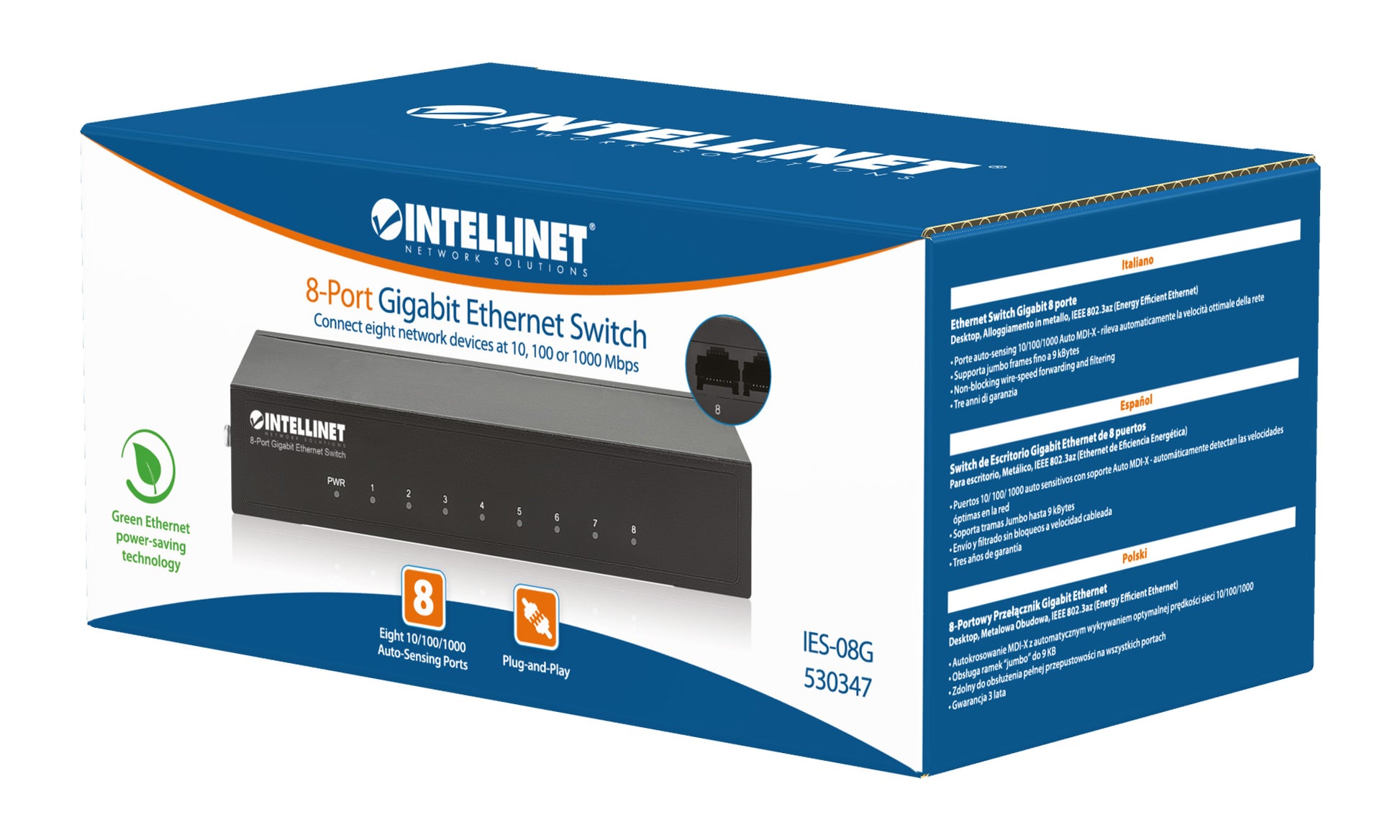 8-Port Gigabit Ethernet Switch Packaging Image 2