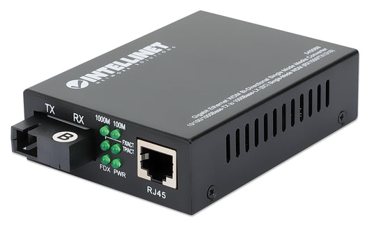 Gigabit Ethernet WDM Bi-Directional Single Mode Media Converter Image 1
