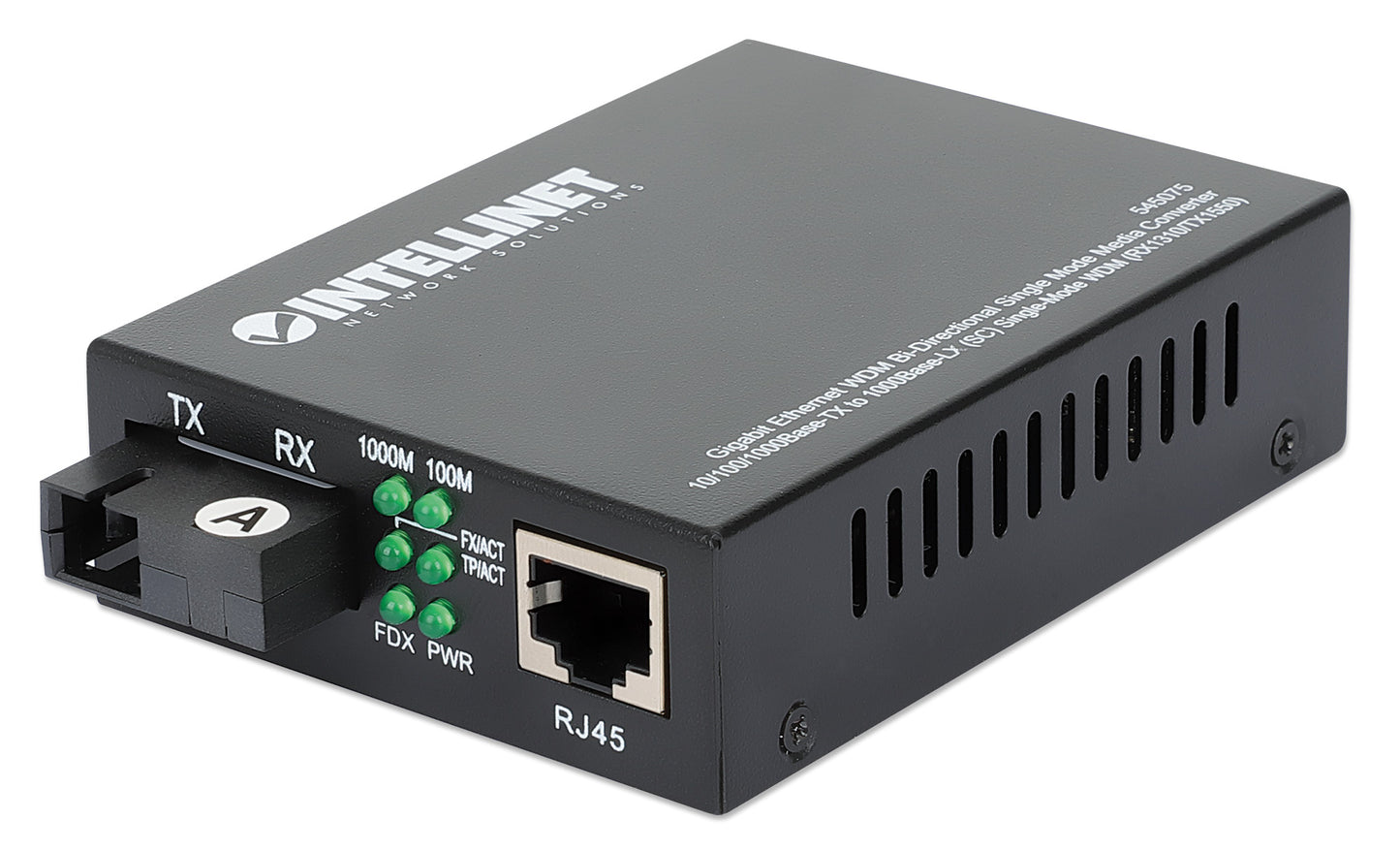 Gigabit Ethernet WDM Bi-Directional Single Mode Media Converter Image 1