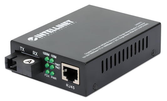 Gigabit Ethernet WDM Bi-Directional Single Mode Media Converter Image 1