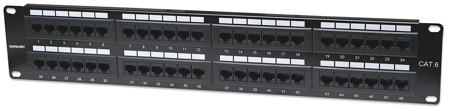 Cat6 48-Port Patch Panel, 2U Image 1