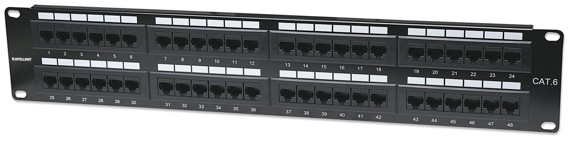 Cat6 48-Port Patch Panel, 2U Image 1