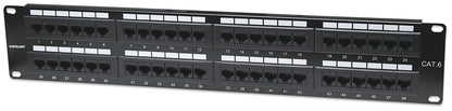 Cat6 48-Port Patch Panel, 2U Image 1