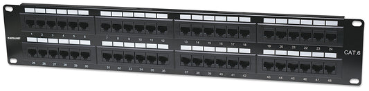 Cat6 48-Port Patch Panel, 2U Image 1