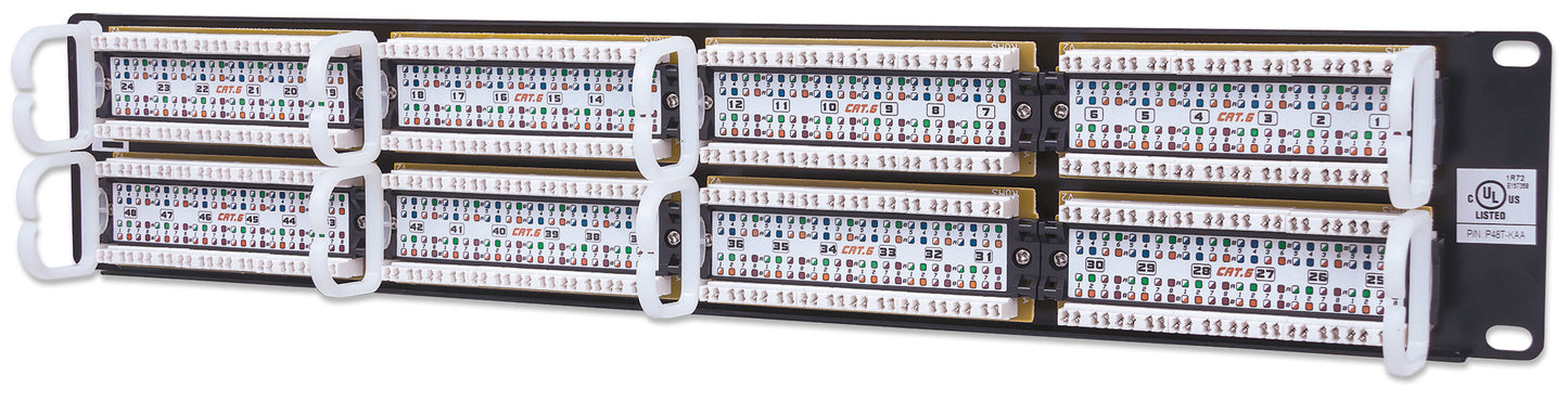 Cat6 48-Port Patch Panel, 2U Image 4