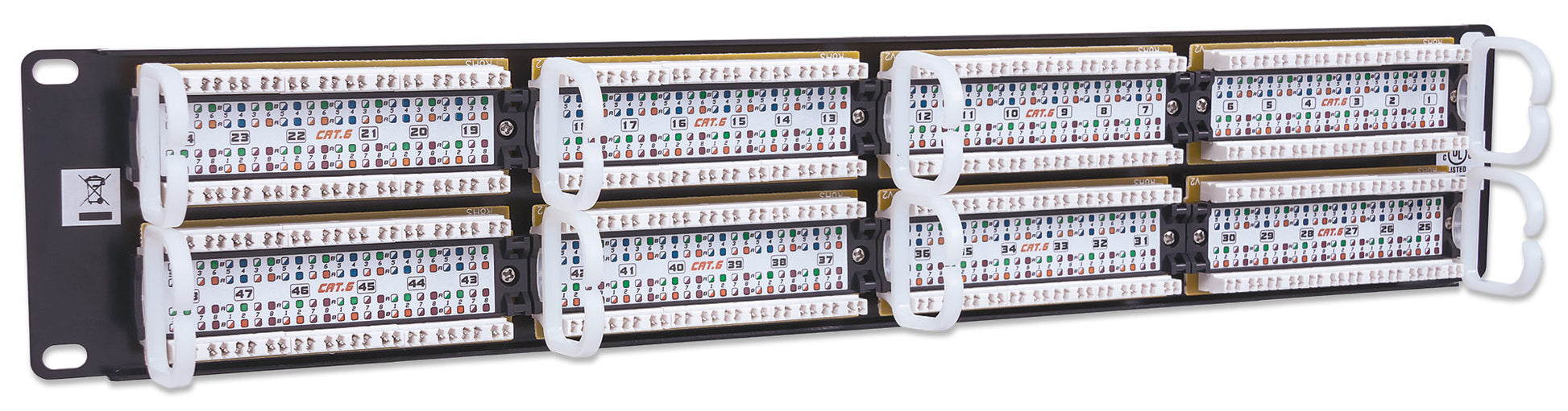 Cat6 48-Port Patch Panel, 2U Image 5