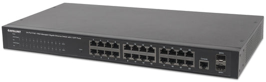 24-Port Gigabit Ethernet PoE+ Web-Managed Switch with 2 SFP Ports Image 1
