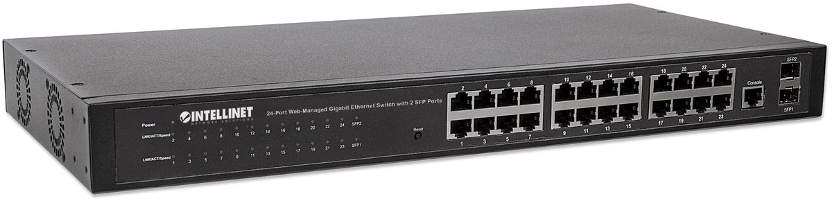 24-Port Web-Managed Gigabit Ethernet Switch with 2 SFP Ports Image 3