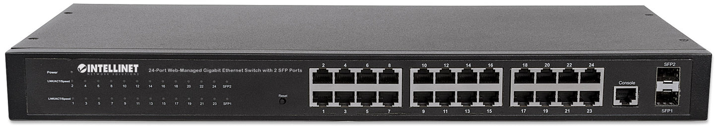24-Port Web-Managed Gigabit Ethernet Switch with 2 SFP Ports Image 4