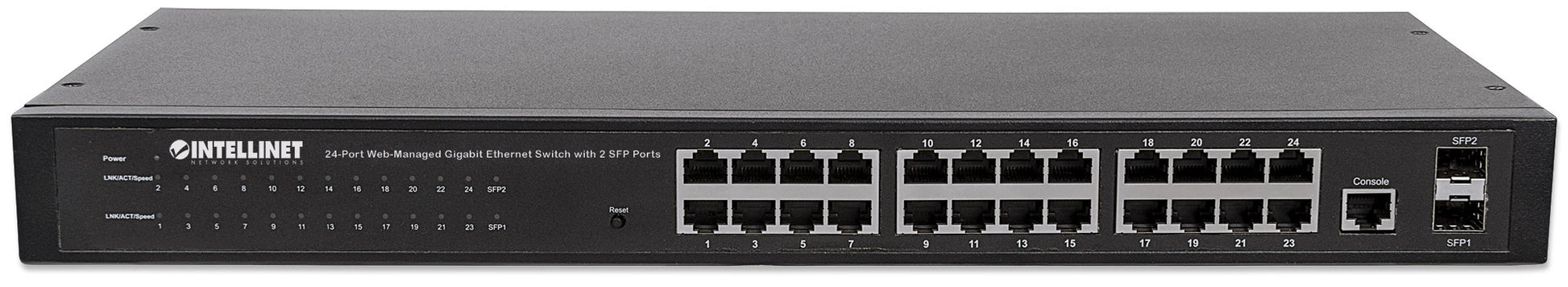 24-Port Web-Managed Gigabit Ethernet Switch with 2 SFP Ports Image 4