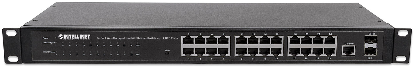 24-Port Web-Managed Gigabit Ethernet Switch with 2 SFP Ports Image 6