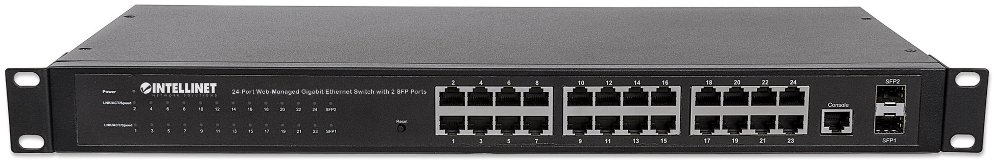 24-Port Web-Managed Gigabit Ethernet Switch with 2 SFP Ports Image 6