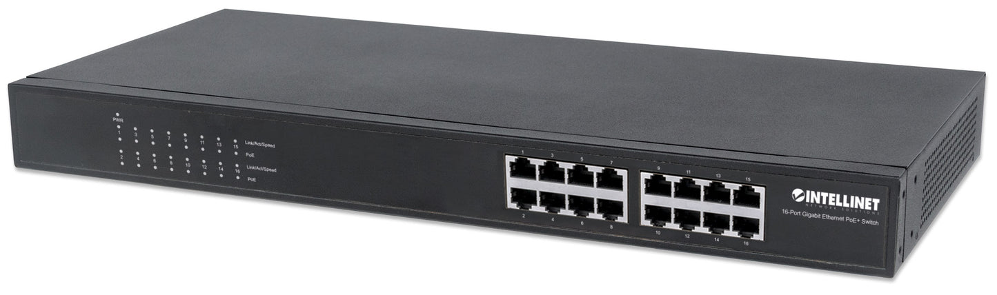 16-Port Gigabit Ethernet PoE+ Switch Image 1