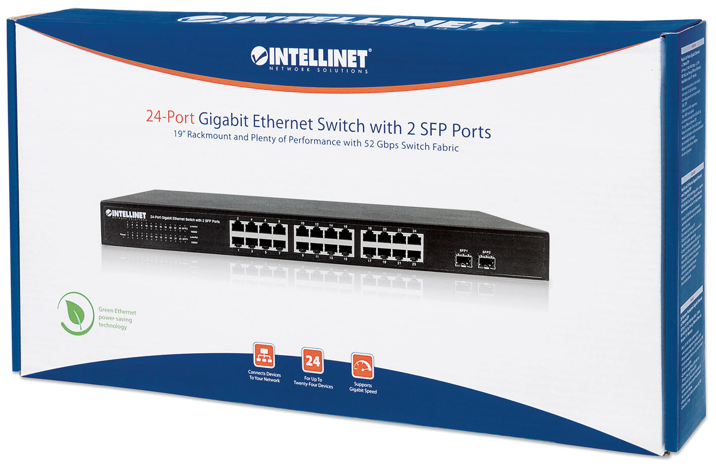 24-Port Gigabit Ethernet Switch with 2 SFP Ports Packaging Image 2