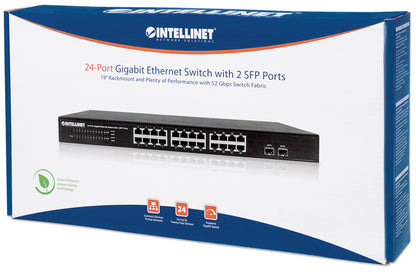 24-Port Gigabit Ethernet Switch with 2 SFP Ports Packaging Image 2