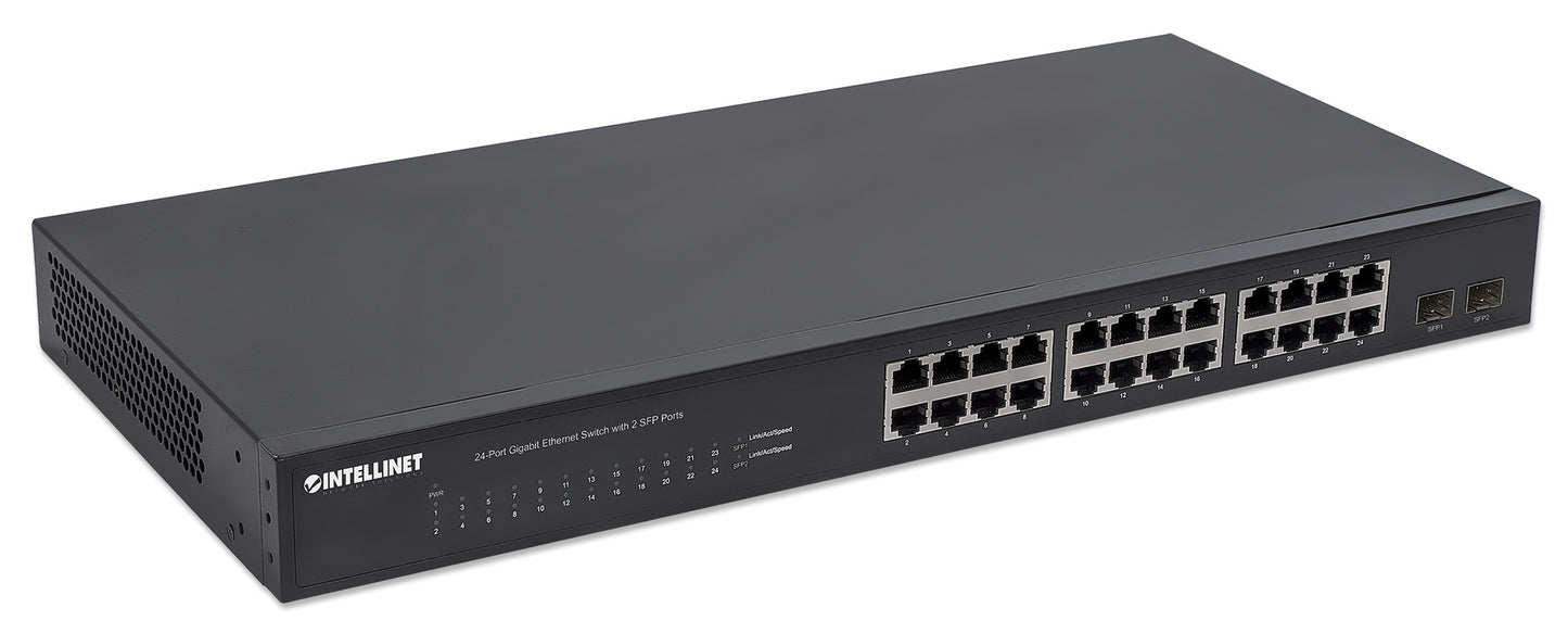 24-Port Gigabit Ethernet Switch with 2 SFP Ports Image 3