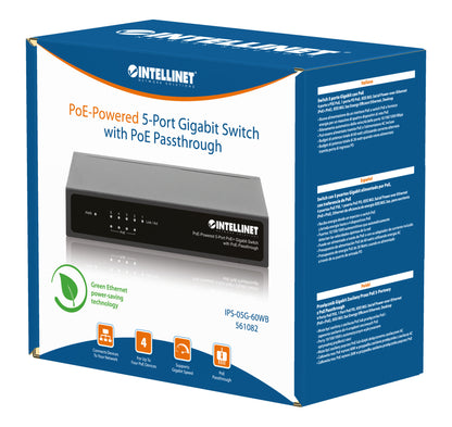 PoE-Powered 5-Port Gigabit Switch with PoE-Passthrough Packaging Image 2