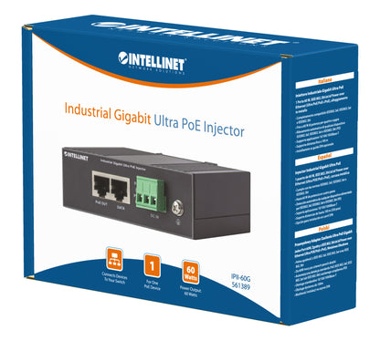 Industrial Gigabit Ultra PoE Injector 60W Packaging Image 2